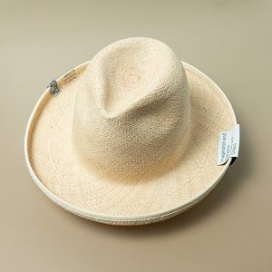 Hat made of natural grass and blade material