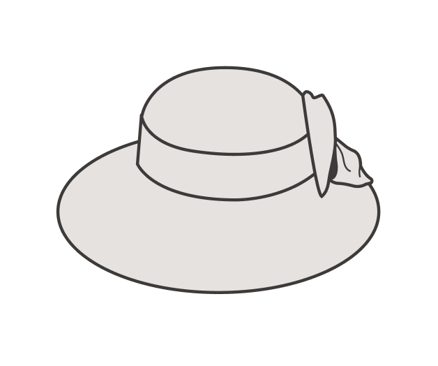 wide brim hat