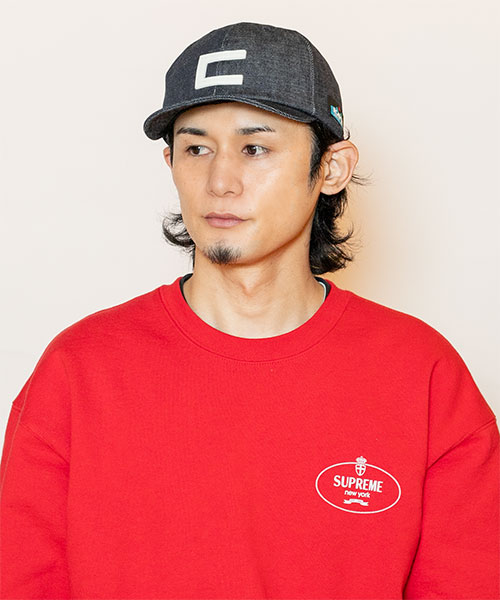 モデル頭囲：58cm 着用サイズ：ONESIZE