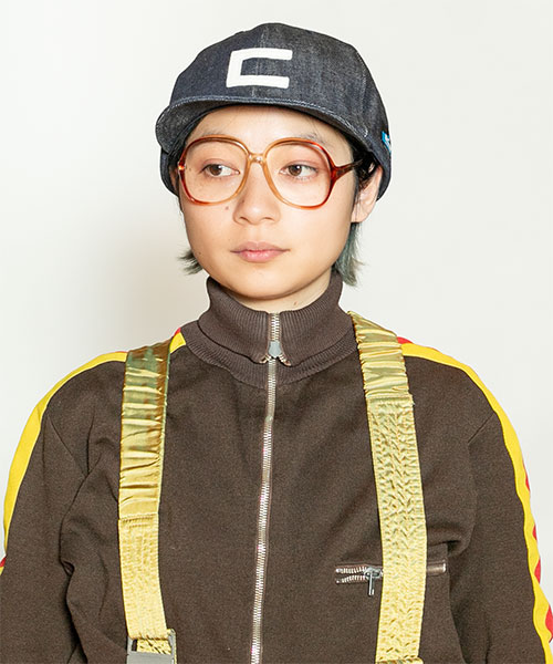 モデル頭囲：54cm 着用サイズ：ONESIZE