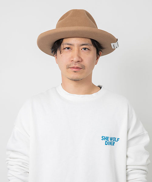モデル頭囲：58cm 着用サイズ：ONESIZE