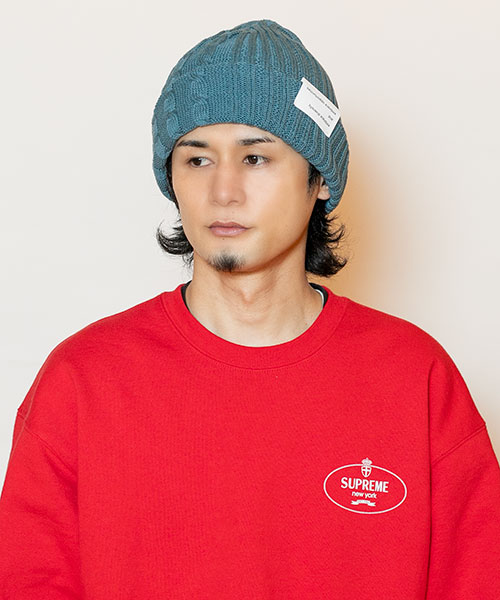 モデル頭囲：58cm 着用サイズ：ONESIZE