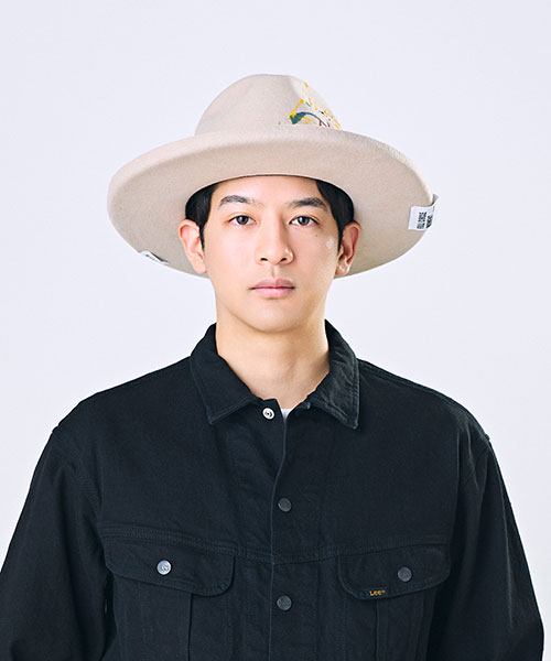 モデル頭囲：56cm 着用サイズ：ONESIZE
