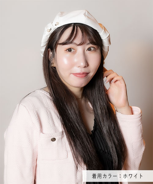 現行完売 タグ付 新品 CA4LA カシラ LUNA リボン チュール キャップ