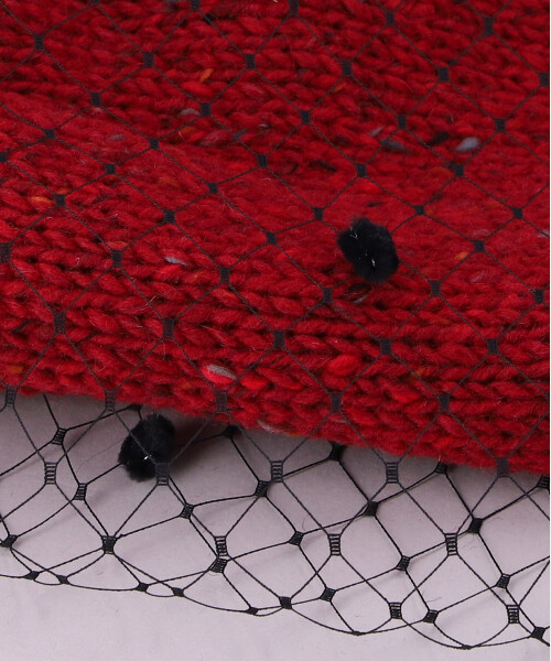 TWEED VEIL BEANIE RED ONESIZE