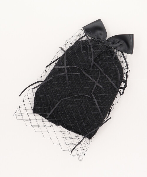 FRINGE VEIL BEANIE BLACK ONESIZE