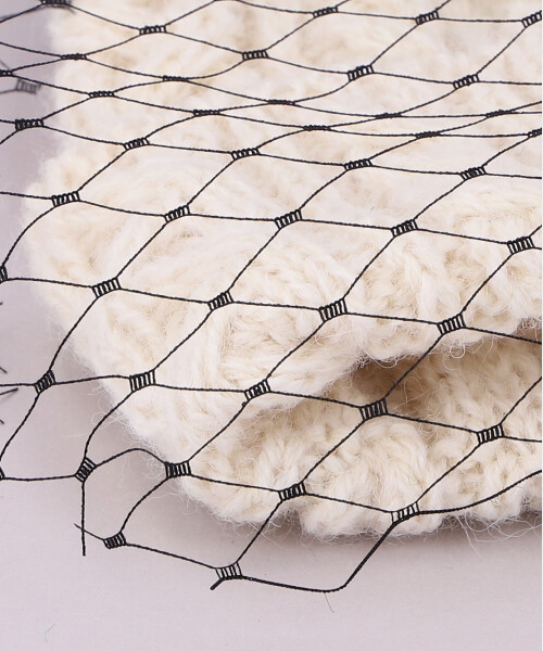 CABLE VEIL BEANIE WHITE ONESIZE