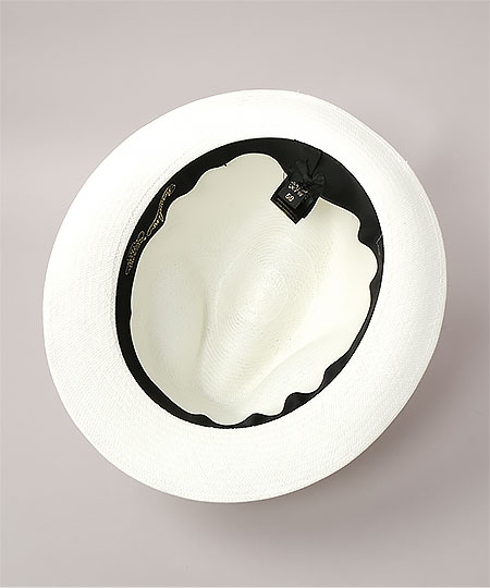 FINE SHORT BRIM 141055 WHITE x BROWN 58