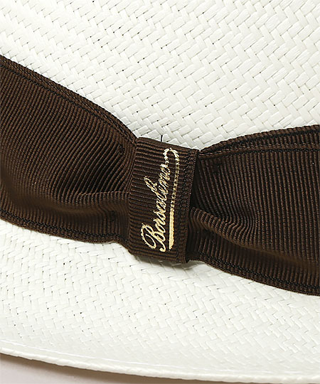 FINE SHORT BRIM 141055 WHITE x BROWN 58