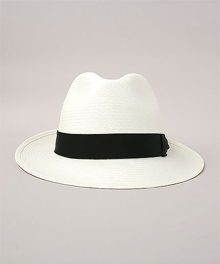 FINE MIDDIUM BRIM 140338 WHITE x BLACK 57