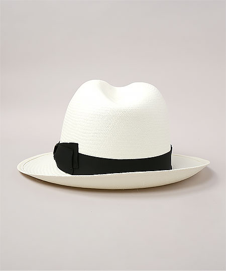 FINE MIDDIUM BRIM 140338 WHITE x BLACK 57