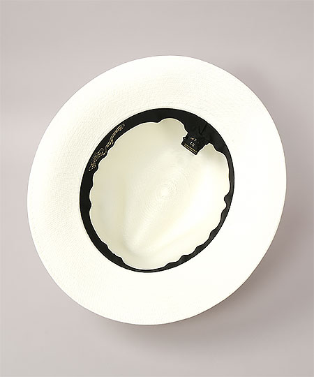 FINE MIDDIUM BRIM 140338 WHITE x BLACK 57