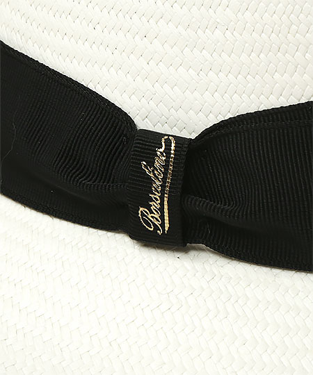FINE MIDDIUM BRIM 140338 WHITE x BLACK 57