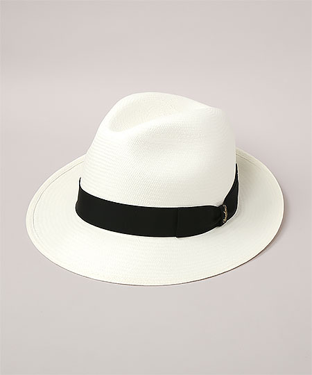 FINE MIDDIUM BRIM 140338 WHITE x BLACK 57