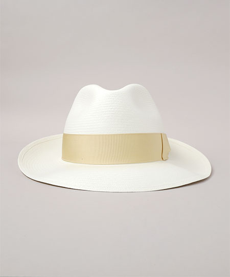 FINE WIDE BRIM 140340 WHITE x BEIGE 57