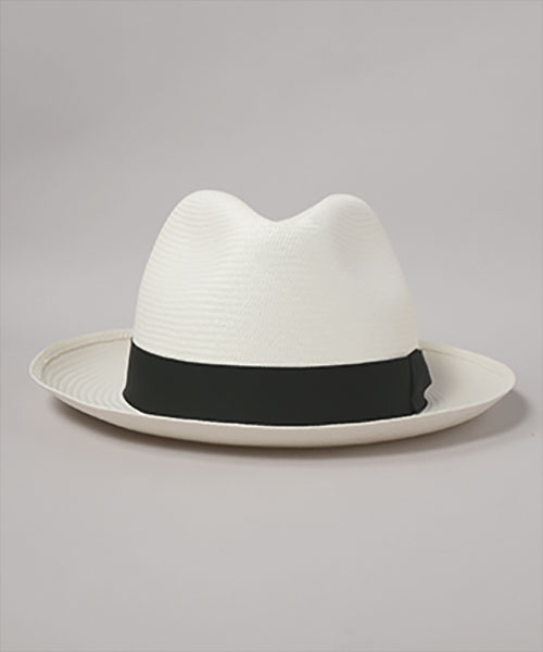 FINE MIDDIUM BRIM 140338 WHITE x BLACK 57