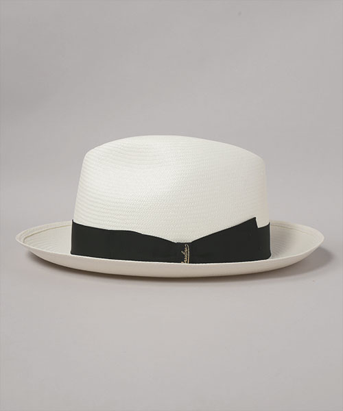 FINE MIDDIUM BRIM 140338 WHITE x BLACK 57