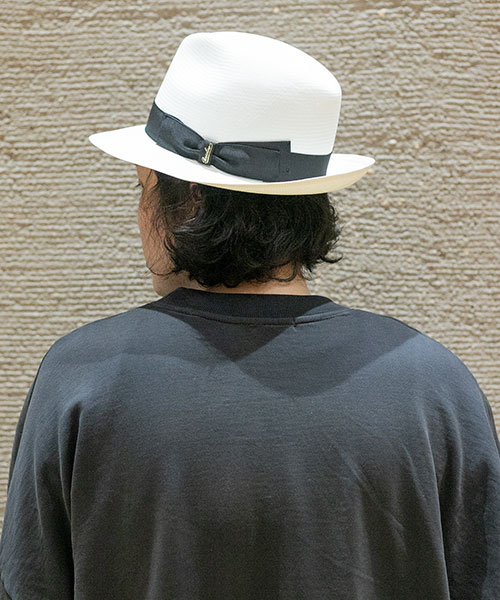 FINE MIDDIUM BRIM 140338 WHITE x BLACK 57