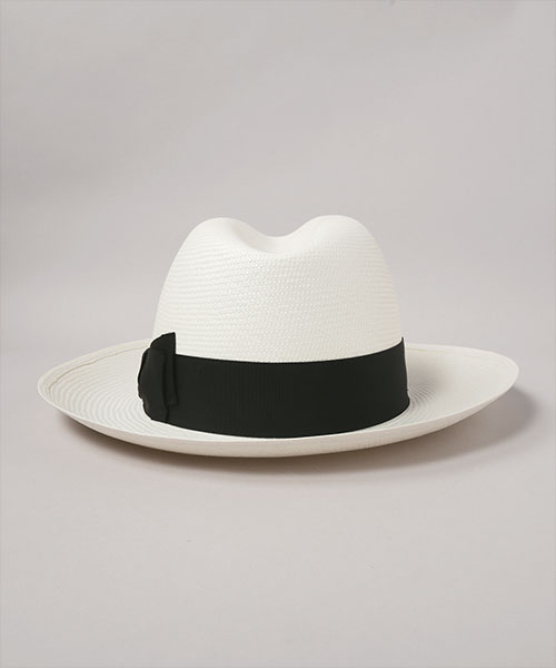 FINE WIDE BRIM 140340 WHITE x BLACK 57