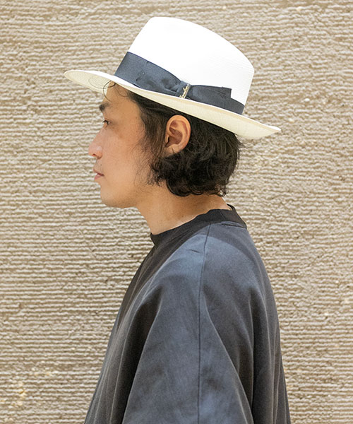 FINE WIDE BRIM 140340 WHITE x BLACK 57