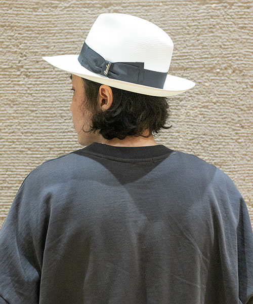 FINE WIDE BRIM 140340 WHITE x BLACK 57