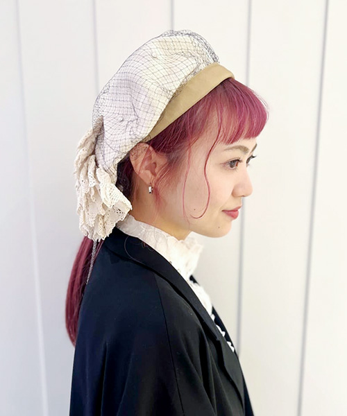 フリルレースのベレー(ONESIZE OFF WHITE): ベレー｜帽子通販｜CA4LA 