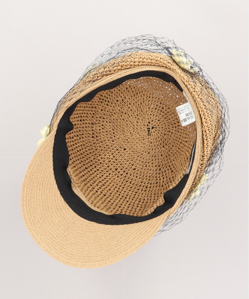 黒花ベールキャス(ONESIZE BEIGE): キャスケット|帽子通販|CA4LA 黒花ベールキャス(ONESIZE BEIGE): キャスケット|帽子通販|CA4LA