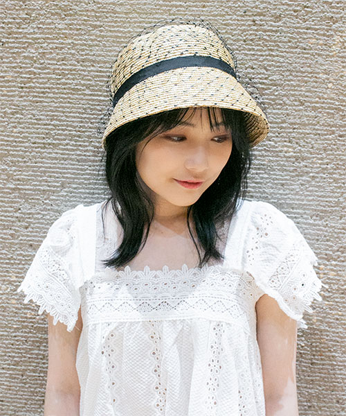 麦へこみヴェールクロシェ(ONESIZE NATURAL): ハット｜帽子通販｜CA4LA 