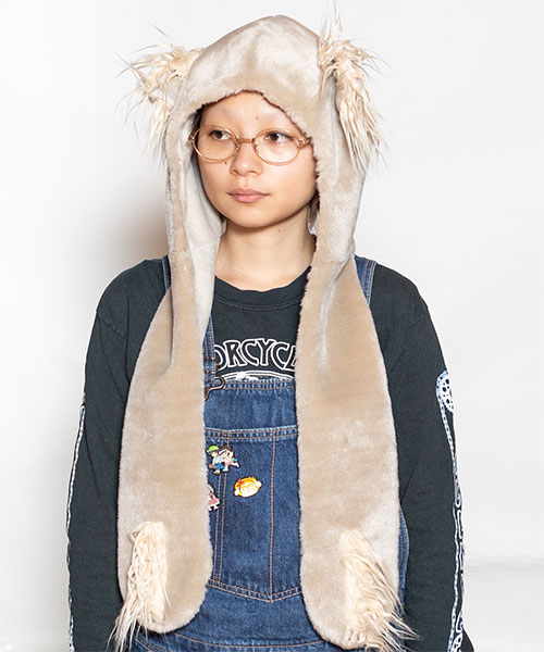 ヤマネコフード(ONESIZE BEIGE): その他の帽子｜帽子通販｜CA4LA