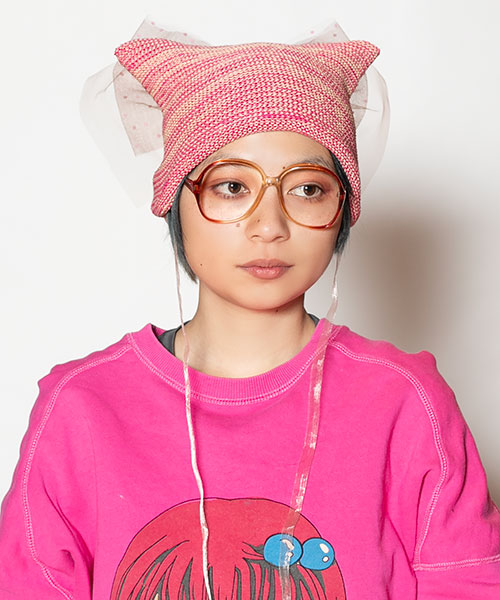 モデル頭囲：54cm 着用サイズ：ONESIZE