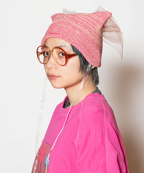 モデル頭囲：54cm 着用サイズ：ONESIZE
