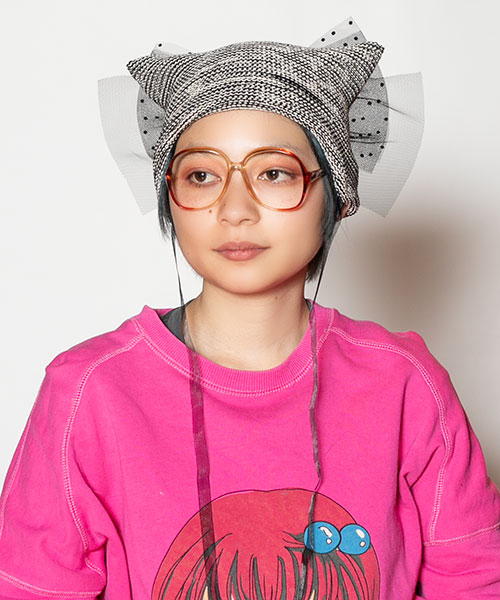 モデル頭囲：54cm 着用サイズ：ONESIZE