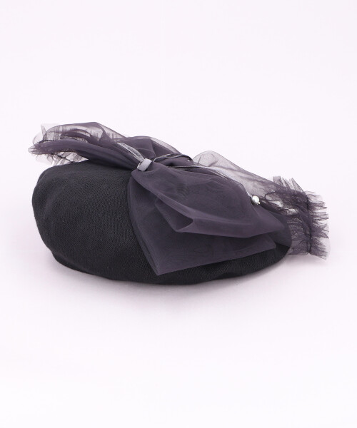 フワフワリボンベレー BLACK ONESIZE