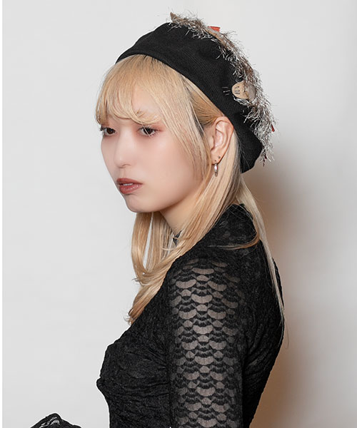 モデル頭囲：58cm 着用サイズ：ONESIZE