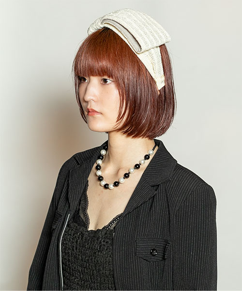 モデル頭囲：55cm 着用サイズ：ONESIZE