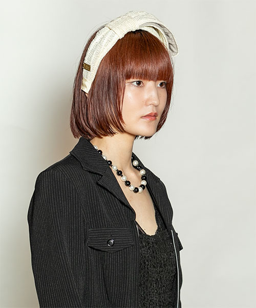 モデル頭囲：55cm 着用サイズ：ONESIZE