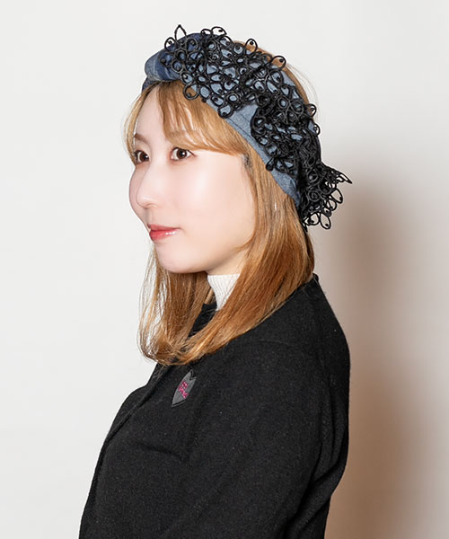 モデル頭囲：56cm 着用サイズ：ONESIZE