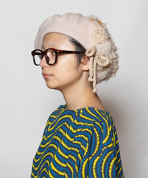 モデル頭囲：54cm 着用サイズ：ONESIZE