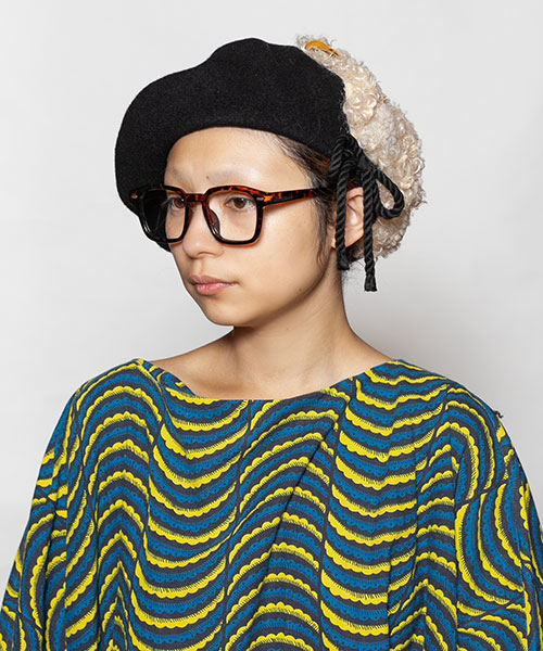 モデル頭囲：54cm 着用サイズ：ONESIZE