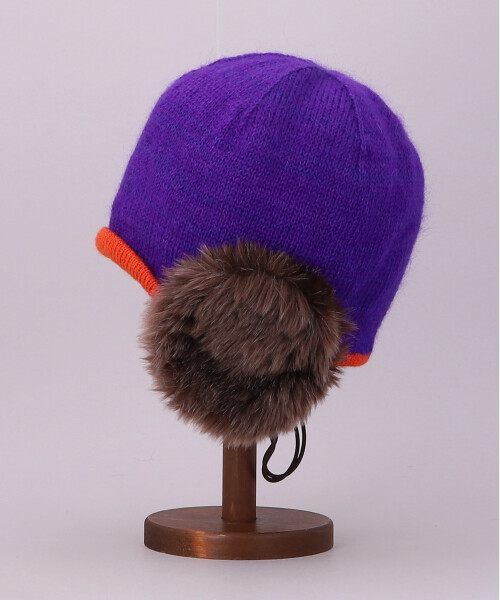 イヤマフ付きニット RED ONESIZE