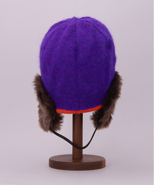 イヤマフ付きニット RED ONESIZE