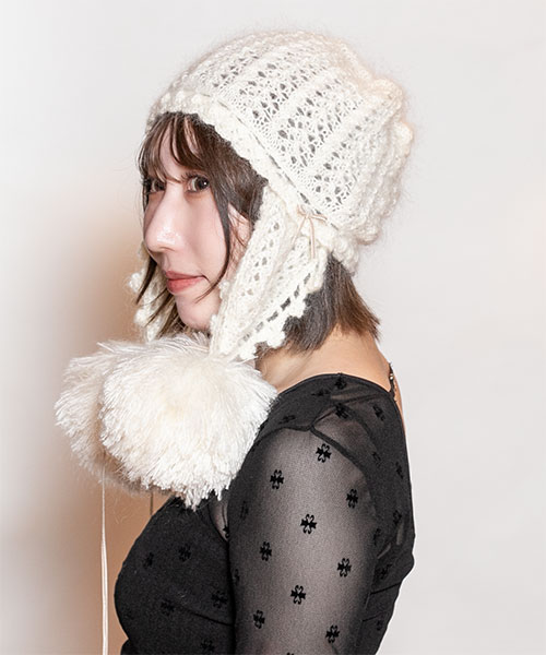BIGボンボンキャップ(ONESIZE WHITE): ニットキャップ帽子通販｜CA4LA公式
