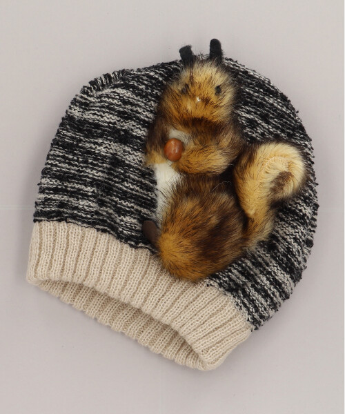リスのニットキャップ(ONESIZE PINK): ニットキャップ帽子通販｜CA4LA公式