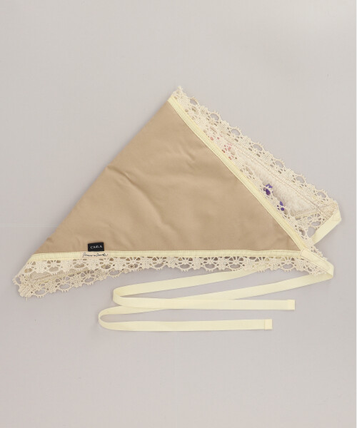 CA お花の三角巾AW WHITE ONESIZE