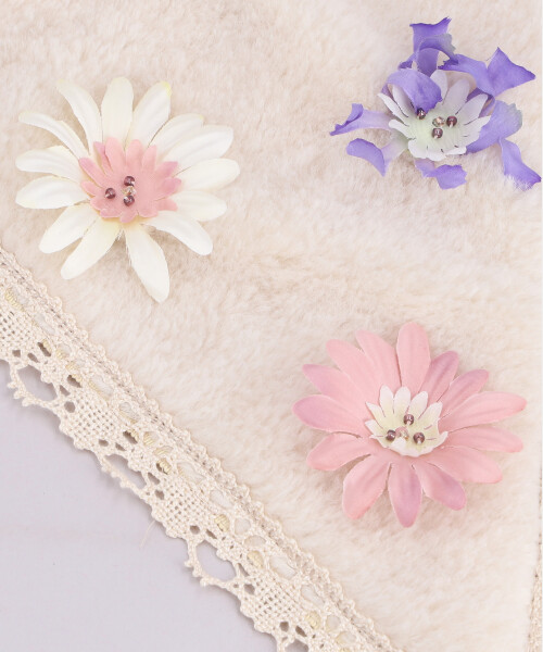 CA お花の三角巾AW WHITE ONESIZE