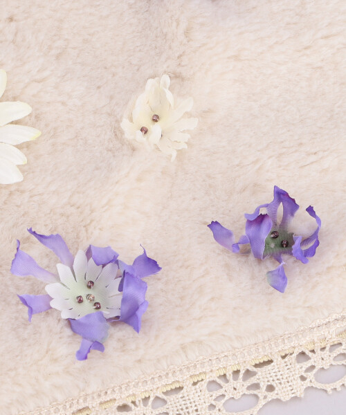 CA お花の三角巾AW WHITE ONESIZE