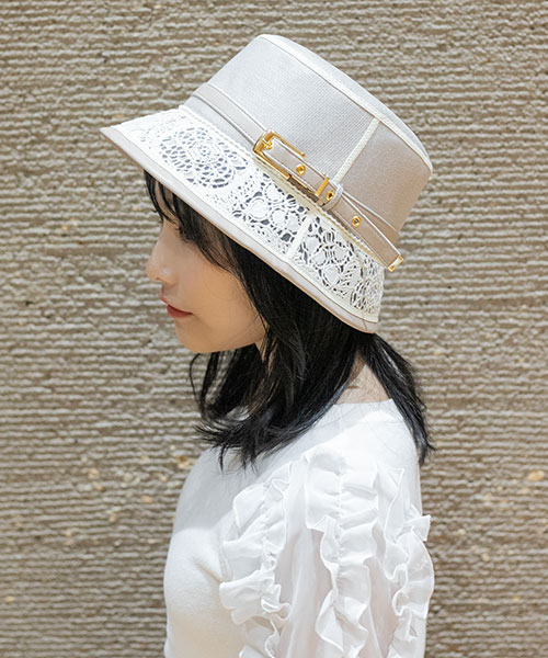 モデル頭囲：55cm 着用サイズ：ONESIZE