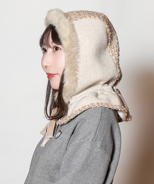 モデル頭囲：56cm 着用サイズ：ONESIZE