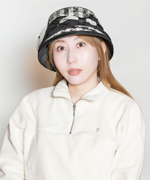 モデル頭囲：56cm 着用サイズ：ONESIZE