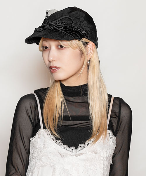 モデル頭囲：58cm 着用サイズ：ONESIZE